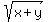 sqrt%28x%2By%29