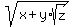sqrt%28x%2By%2Asqrt%28z%29%29