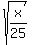 sqrt%28x%2F25%29