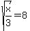sqrt%28x%2F3%29=8