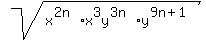 sqrt%28x%5E%282n%29%2Ax%5E3y%5E%283n%29%2Ay%5E%289n%2B1%29%29