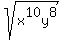 sqrt%28x%5E10y%5E8%29