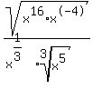 sqrt%28x%5E16%2Ax%5E-4%29%2F%28x%5E%281%2F3%29%2Aroot%283%2Cx%5E5%29%29