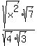 sqrt%28x%5E2%29%2Asqrt%287%29%2F%28sqrt%284%29%2Asqrt%283%29%29