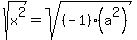 sqrt%28x%5E2%29=sqrt%28%28-1%29%28a%5E2%29%29