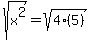sqrt%28x%5E2%29=sqrt%284%285%29%29
