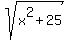 sqrt%28x%5E2%2B25%29