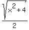 sqrt%28x%5E2%2B4%29%2F2