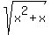 sqrt%28x%5E2%2Bx%29