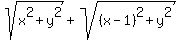 sqrt%28x%5E2%2By%5E2%29%2Bsqrt%28%28x-1%29%5E2%2By%5E2%29