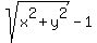 sqrt%28x%5E2%2By%5E2%29-1
