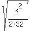 sqrt%28x%5E2%2F%282%2A32%29%29