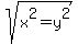 sqrt%28x%5E2=y%5E2%29