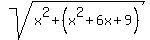 sqrt%28x%5E2+%2B+%28x%5E2%2B6x%2B9%29%29