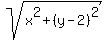 sqrt%28x%5E2+%2B+%28y-2%29%5E2%29
