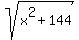 sqrt%28x%5E2+%2B+144%29