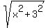 sqrt%28x%5E2+%2B+3%5E2%29