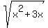 sqrt%28x%5E2+%2B+3x%29