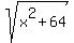 sqrt%28x%5E2+%2B+64%29