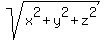 sqrt%28x%5E2+%2B+y%5E2+%2B+z%5E2%29