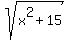 sqrt%28x%5E2+%2B15%29