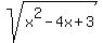 sqrt%28x%5E2+-+4x+%2B+3%29
