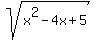 sqrt%28x%5E2+-+4x+%2B+5%29