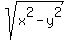 sqrt%28x%5E2+-+y%5E2%29
