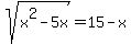sqrt%28x%5E2-5x%29=15-x