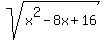 sqrt%28x%5E2-8x%2B16%29