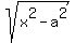 sqrt%28x%5E2-a%5E2%29