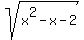 sqrt%28x%5E2-x-2%29