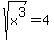 sqrt%28x%5E3%29+=+4