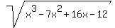 sqrt%28x%5E3-7x%5E2%2B16x-12%29