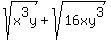 sqrt%28x%5E3y%29+%2B+sqrt%2816xy%5E3%29+
