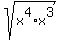 sqrt%28x%5E4+%2A+x%5E3%29