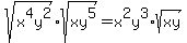 sqrt%28x%5E4y%5E2%29sqrt%28xy%5E5%29=x%5E2y%5E3%2Asqrt%28xy%29