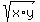 sqrt%28x+%2A+y%29