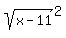 sqrt%28x-11%29%5E2