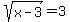 sqrt%28x-3%29=3