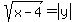 sqrt%28x-4%29+=+abs%28y%29