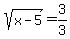 sqrt%28x-5%29=3%2F3
