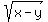sqrt%28x-y%29