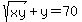 sqrt%28xy%29%2By=70