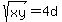 sqrt%28xy%29=4d