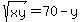 sqrt%28xy%29=70-y