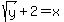 sqrt%28y%29%2B2=x