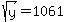 sqrt%28y%29=1061