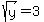 sqrt%28y%29=3+