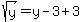 sqrt%28y%29=y-3%2B3